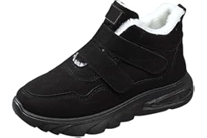 Generisch Zapatillas deportivas de invierno para hombre y mujer, botines cómodos, antideslizantes, ortopédicos, ligeras, cortas, antideslizantes, botas anchas, botas cortas de invierno