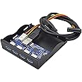 Cablecc USB 3.0 HUB 4 Ports Front Panel to Motherboard 20Pin Connector 5Gbps Cable for 3.5" Floppy Bay