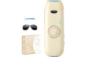 HAARLOSY Depiladora Laser IPL - Depiladora de Luz Pulsada Indolora con Energía Máxima de 22J, Ideal para Uso en Casa, Adecuado para Mujeres y Hombres en Cuerpo, Rostro, Axilas y Piernas (Beige)