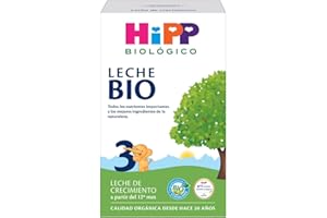 HiPP Biológico 3 - Leche para bebés Ecológica - 500 gr - Leche BIO para bebés a partir 12 meses - Contiene Lactosa, Omega-3, Vitmainas C y D - Sin GMO - Especial fácil digestión