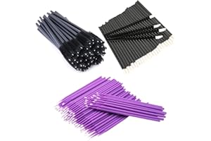 ELEVANTY Kit de aplicadores de maquillaje de 60 varillas desechables, 20 cepillos para labios + 20 cepillos para cejas + 20 cepillos para labios. Kit de herramientas de pinceles de maquillaje Micro aplicadores