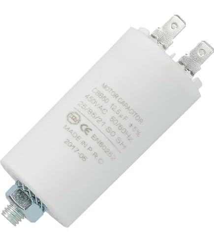 Condensateur Permanent Aluminium 5µF à Cosses Faston - 30x72mm - Marque DUCATI - Neuf