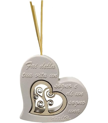 Regalami.Shop Bomboniera Comunione Calice Cuore Traforato In Pietra Ricomposta Cm 10x10 Linea Gretel - Confezione Completa - 4