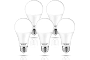 Aigostar - Bombilla LED E27 12W, Luz Calida 3000K, 1170 Lúmen, No Regulable - 5 unidades