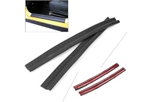 GZYF Lot de 2 protections de seuil de porte de voiture noires, plaque de protection d'entrée de voiture, garniture de protection de pédale de bienvenue Pour Modèles Wrangler TJ 1997-2016