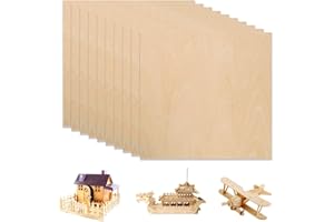 SculpfunDIY 10 fogli di compensato in legno di tiglio, 30 x 30 cm, legno non trattato, spessore 3 mm, per incisione laser e taglio