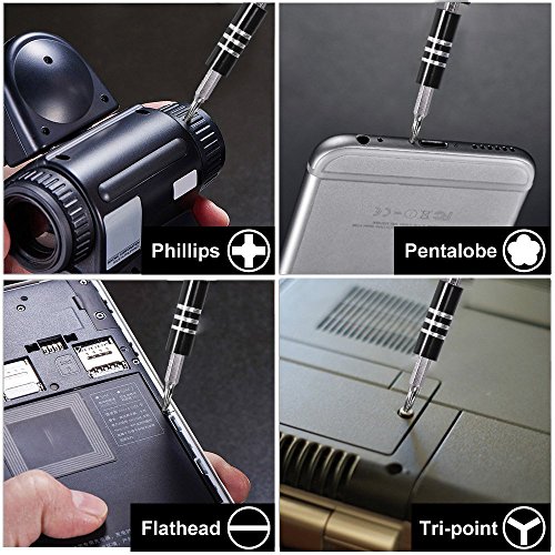 78 PCS Schraubendreher Set, Profi Werkzeug-Set, Reparatur Werkzeug Kit,Magnetverschluss reparatur-tools, Magnetic Austauschbar für Handy, Tablet, PC, Macbook, Uhr etc - 8