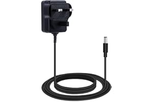 ILITLUK 9V DC 1A Pedal Power Supply Adapter, Center Negative Sleeve Positive Polarity, One Spot Charging Adaptor PSU Switching Adapter Transformer Wall Charger for Guitar Single Effects Pedals Stompbox