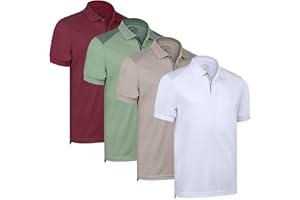 Albert Morris Polo Shirts pour Homme - Manches Courtes, Respirant, Séchage Rapide, Protection UV, Coupe Classique, Été Golf, Style Sportif Business Décontracté