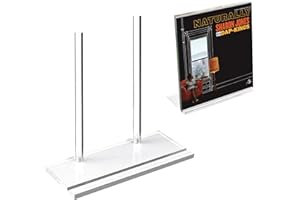 xtemtoamz Soporte y Expositor para Vinilos en Acrílico, Organizador de Álbumes, Fotos, Exposición y Almacenamiento de Libros