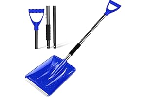 PLACHIDAY Schneeschaufel Ergonomisches Design Abnehmbares 4-in-1-Design kann in Zwei Verschiedene Längen geformt Werden Geeignet für Schnee-, Garten- und Campinganlässe