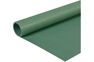 Clairefontaine 195755C - Un Rouleau Kraft Papier Vergé - Couleur : Vert Mousse - Dimensions : 10x0,70m - 65g - Emballage Cadeaux, DIY, Artisanat