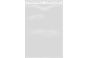 Extiff Lotto di 100 Sacchetti Trasparenti con Chiusura a Zip - Plastica Alimentare (11 x 17 cm)