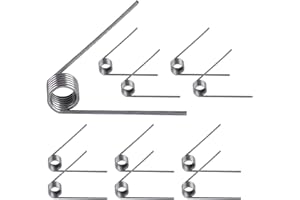 Qrity 10pcs 304 Stainless Steel Torsion Spring, Straight Torsion Spring, 5mm OD, 6 laps, 60° Deflection, V-Shape Spring for Furniture, Fruit Scissors