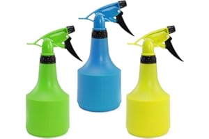 com-four® Pulverizador de flores 3x - botella rociadora para regar plantas - botella rociadora de agua para atomización de agua y control de plagas [la selección varía] (3 piezas 0.5L de colores)