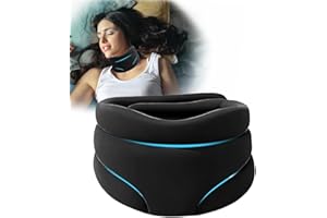 LuGirlre Neuleben NackenstüTze Gegen Schnarchen,Schlafhilfe NackenstüTze,Neuleben Snooze - Schlafhilfe NackenstüTze, verbessert Schnarchen, Reisen, Büro, tragbares Schlafkissen(schwarz)