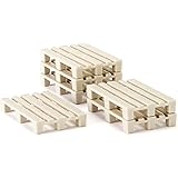 Siku 7015, Zubehör-Set Paletten, Kunststoff, Beige, 50 Stück, Für Traktoren und Spielwelten im Maßstab 1:50 und 1:32