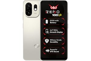 Zeno 100 Lite | UNISOC Octa-Core Processor | 2GB + 4GB RAM 64GB Storage | 5000mAh Battery | 6.6" HD+ 90Hz Display | DTS Sound | Titanium Gold