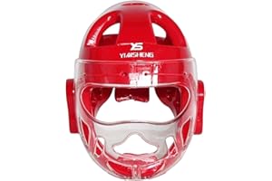 kowaku Enfants Adultes Karaté Respirant Head Protection Face Grappling Head Guard,