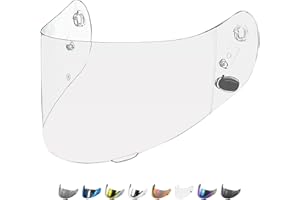Everalo Visiere Casque Compatible avec Hjc CS15 - IS16 - FG15 - TR1 - FS11 - CLSP - CLST 2 - CSR1 - Ecran HJ09 - Visière Casque Anti-Rayures (Transparent)