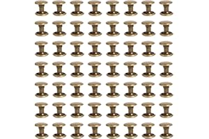 JIHUOO Lot de 200 rivets tubulaires à double capuchon rond de 8 mm pour cuir, loisirs créatifs, rivets de style rivets de réparation de chaussures, bronze