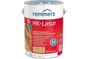 Remmers HK-Lasur nussbaum, 5 Liter, Holzlasur aussen, 3facher Holzschutz mit Imprägnierung + Grundierung + Lasur, Feuchtigkeit- und UV-Schutz