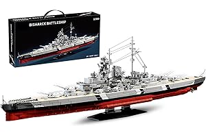 Muuchuu Bismarck Cuirassé Kit de construction 1:300, modèle de navire militaire allemand WWII, cadeau parfait pour garçons et filles