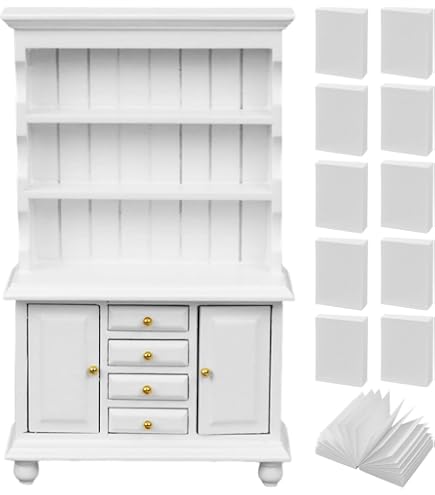 deAO Kit libreria, casa in iniatura fai da te con luce LED, puzzle 3D deAO Kit libreria, casa in iniatura fai da te con luce LED, puzzle 3D