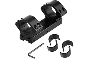 ToopMount Anello di Montaggio Universale per cannocchiale 30 mm 1" 25,4 mm Larghezza Base 20 mm Guida Picatinny 11 mm Guida a Coda di Rondine Base Integrata per Montaggio Basso