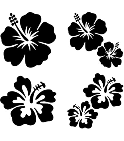 JINTORA Autocollant Voiture - Tortue Hawaii - 118x99 Mm