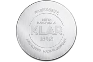 Klar Seifen Rasierseife Lemongrass, 110g, im Alutiegel, geeignet für empfindliche bis trockene Haut, Duft exotisch – frisch, Seife 10000728