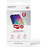 Tech21 Impact Glass - Pellicola proteggi schermo per iPhone 14 Pro Max, confezione da 2