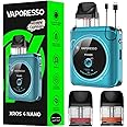 Vaporesso Xros 4 Nano Vape Kit (Aquamarine) - 8 Colours To Choose From!, 1350mAh Battery, 15-30W Output Compatible With Xros Pods - No Nicotine (Aquamarine)