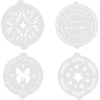 5 Stück Kuchendekoschablonen Set Tortenschablone Dekorschablone