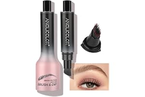 Anglicolor Version Améliorée Crayon Sourcil Waterproof,Microblading Sourcil,Stylo Sourcil Effet Poil,Brosse A Sourcils Angulaire Teardrop,Crayon Pour Sourcils Naturel Longue DuréE (#02Taupe)