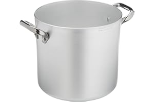 BALDASSARE AGNELLI Pentole Agnelli ALMA10320 Pentola Alta con Due Maniglie Inox, Argento, 20 cm, 1 Pezzo