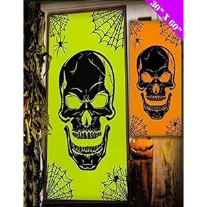 Halloween Neón Calavera Puerta Cubierta Decoración Fiestas
