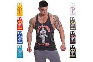 Gold's Gym Fitness Canotta Allenamento Muscolare Premium Joe Stringer Vest Vest Uomo (Pacco da 1)
