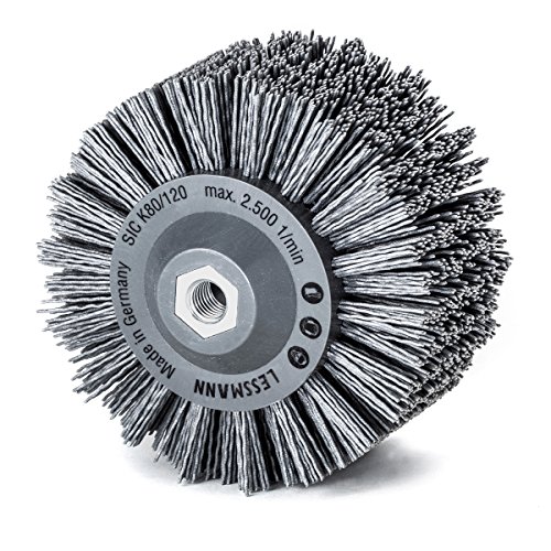 Lessmann Rundbürste Kunststoffkörper 140 mm 18 x 13 rhg. SIC K 80 / 1,20 mm Gew. M 14, 402890 - 2