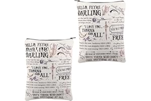 AKTAP ACOTAR Fan Book Sleeve - Court of Thorns and Roses Gifts - Hello Feyre Darling Pouch - SJM Merch for Book Lovers