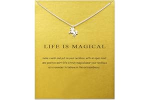 upeilxd Message Card Silver Compass Pendant Necklace Friendship Sun Good Luck Elephant Pendant Butterfly Chain Necklace for Women Girl Gift