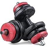 Ecgspor 21 Kg Dumbbell Set Red Black