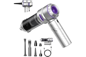NEVERLAND 4-in-1 Handheld Vacuum Cleaner - 18000PA Car Vacuum Cleaner Cordless, 3 Speed Brushless Motor Car Hoover, Rechargeable Handheld Hoover for Car Home Office (Silver+Purple)