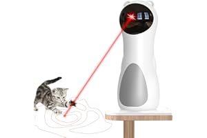 Auezona Katzenspielzeug, Automatisches Laser Katze Spielzeug mit Zufälliger Trajektorie, Stromversorgung über USB Katzenspielzeug elektrisch, Interaktives Katzenspielzeug für Katzen/Welpe