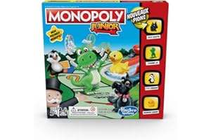 Monopoly Junior, Jeu de Societe pour Enfants, Jeu de Plateau, Version Francaise Exclusivité sur Amazon, 2 à 4 Joueurs