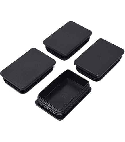 Enkotrade 21 stuks lamellenstoppen voor rechthoekige buizen, 40 x 20 mm, buisafdekking van hoogwaardig polyethyleen kunststof, doppen, eindstops, doppen, glijders, buisstop rechthoekig