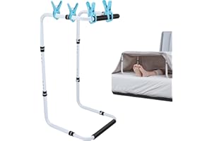 Mekturm Blanket Lifter for Feet, Adjustable Height Blanket Lifters for Foot of Bed,Aluminum Alloy Blanket Lifter for Foot Toes Leg Knee Ankle Post Surgery Recovery, 4 Clips Included