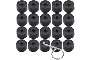 GUUZI 20pz 17mm Copridadi Ruota Copribulloni Copridadi Esagonali Universali per Pneumatici Copribulloni Tappi per Ruote Auto Nero con Strumento di Rimozione