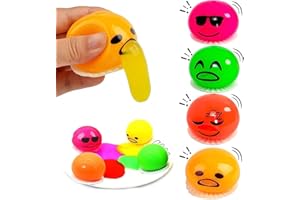 FOHYLOY Eigelb Stressball, 4 Stück Rundes Erbrechen und Saugen Eigelb Ball Spielzeug, Spielzeug zum Stressabbau für Kinder und Erwachsene, Kniffliges Spiel Prank Toys Geschenk (4 Farbe)