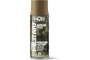HQS HIGH QUALITY SPRAY HQS - Bote de pintura mate en aerosol, 400 ml, Army camuflaje militar (Beige Arena)